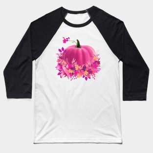 Pumpkin color pink, we wear pink all year round, breast cancer awareness Baseball T-Shirt